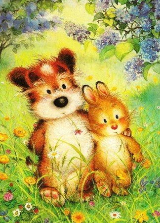 Зимние иллюстрации с животными