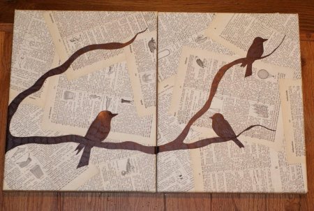 Картины из старых журналов и газет