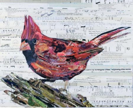 Аппликация из газетных вырезок