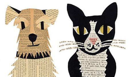 Аппликация из газет