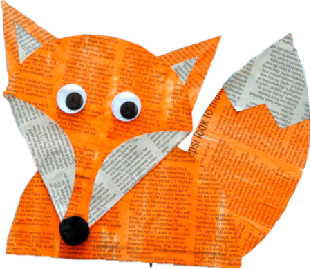 Аппликация из газеты для детей