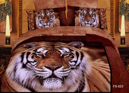 Постельное белье 3д сатин евро