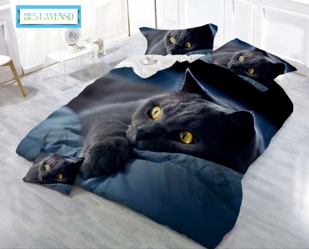 Постельное белье евро "кот Саймон"
