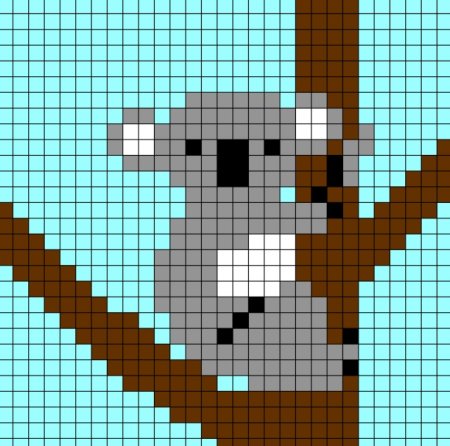 Рисование зверей по клеткам