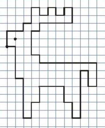 Рисование по клеточкам животных