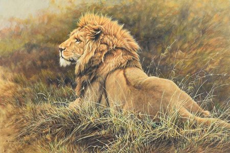 Африканский Лев львы в живописи