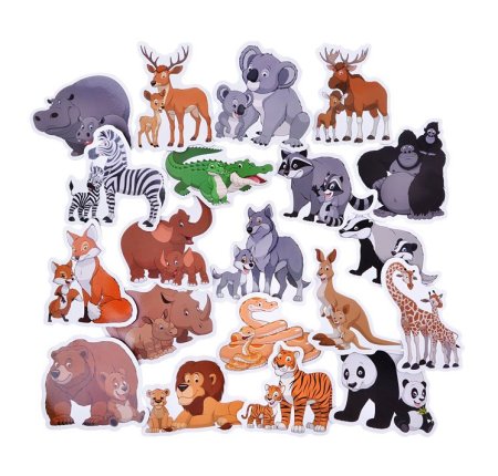 Дикие животные с детенышами