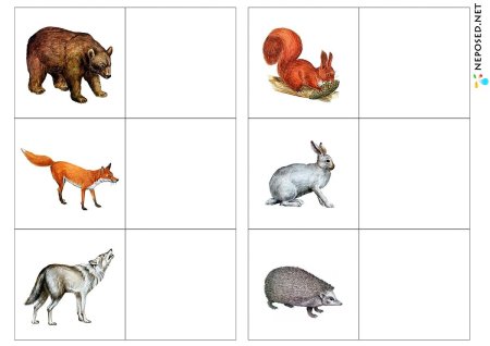 Игра домашние животные Детеныши лото