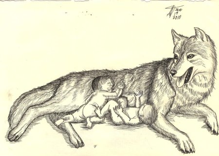 Иллюстрация к легенде о Ромуле и реме