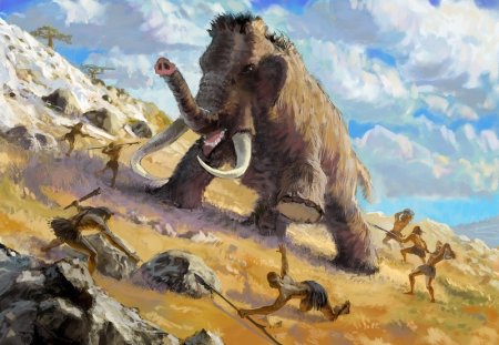 Охота на Мамонтов в Каменном веке