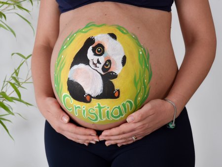 Живот панды рисунок