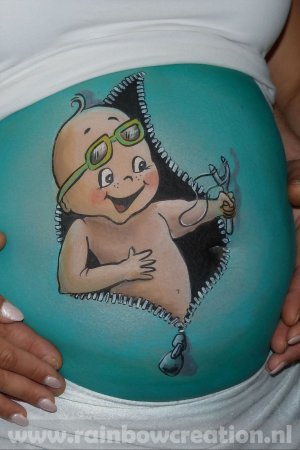 Разрисованные животики беременных