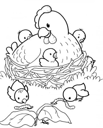 Раскраска свинья и поросенок