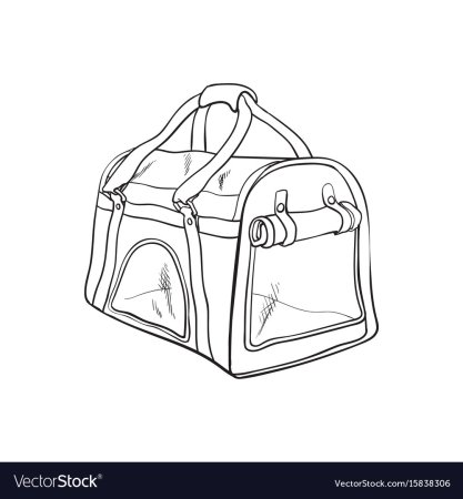 Сумка переноска для животных вектор
