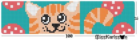Фенечка котики прямое плетение