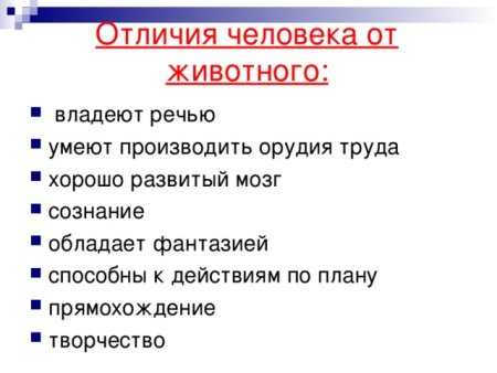 Отличие человека от животного Обществознание 8 класс