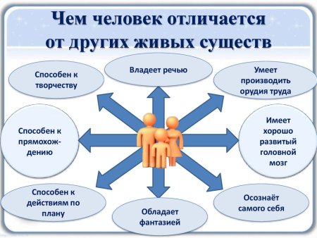 Чем человек отличается от других живых существ 6 класс Обществознание