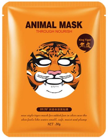 Маска для лица тигр питательная BIOAQUA animal Tiger Mask 30г
