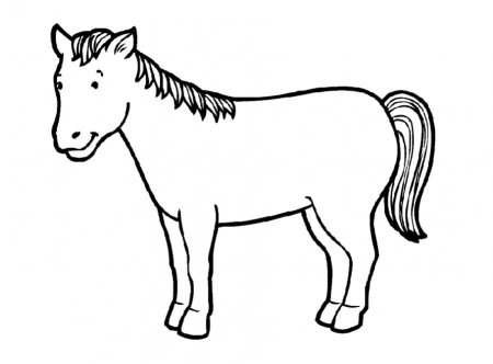 Лошадка раскраска для малышей