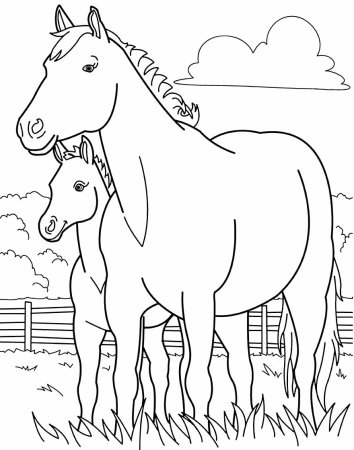 Раскраска. Лошадка