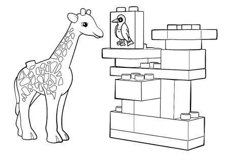 Разукрашка лего дупло