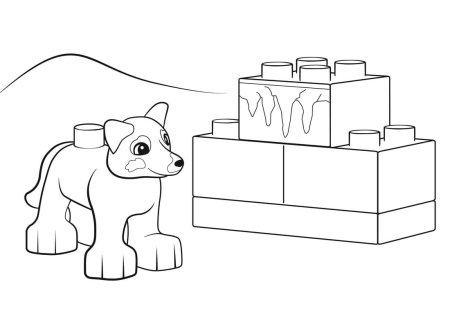 Разукрашка лего дупло