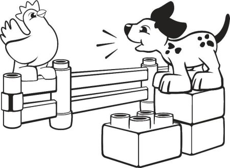 Раскраска лего френдс животные