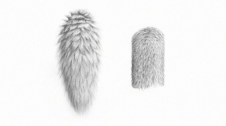 Зарисовки шерсти животных