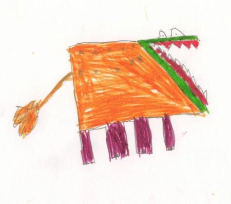 Рисунок несуществующего животного дошкольника