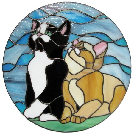 Витраж Тиффани кот