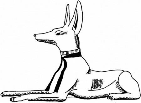 Египетская собака раскраска