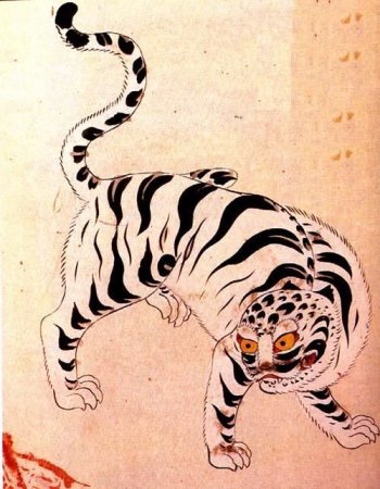 Минхва корейская живопись тигр