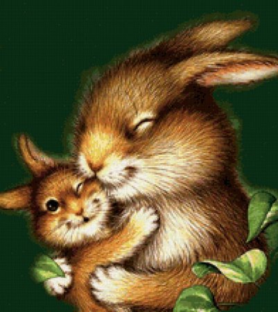 Зайчики обнимаются