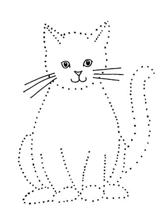 Животные по точкам для детей