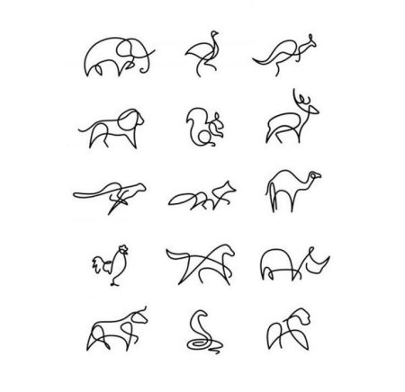 Подпись в виде животных