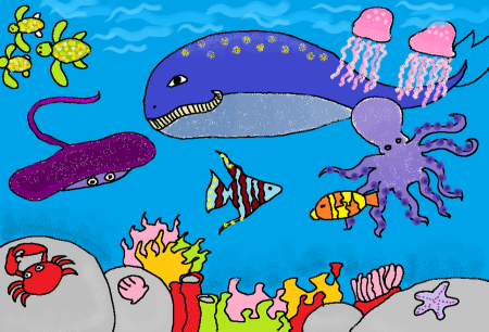 Раскраска морские обитатели