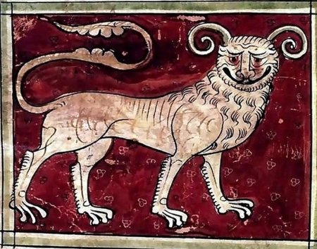 Средневековый Бестиарий Лев