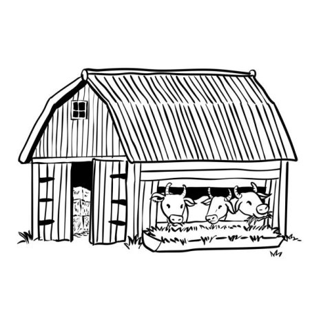 Сарай раскраска для детей