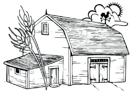 Сарай раскраска для детей