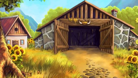 Скотный двор и лес