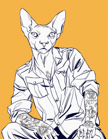 Иллюстрации животных в одежде