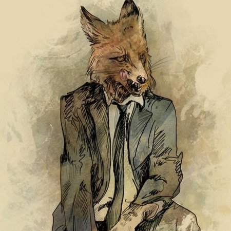 Лис в костюме