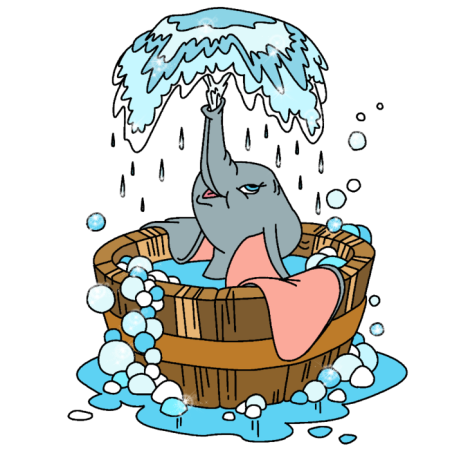 Слоник моется