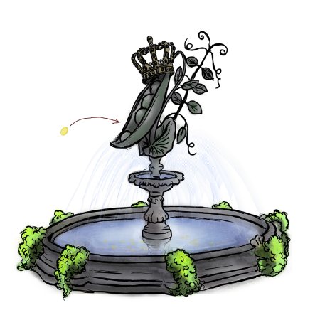 Необычный фонтан рисунок