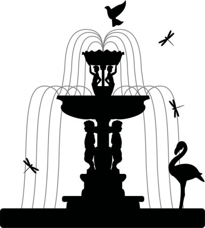 Фонтан силуэт