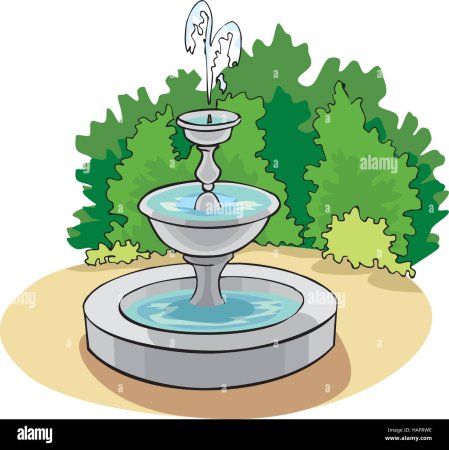 Фонтан рисунок для детей