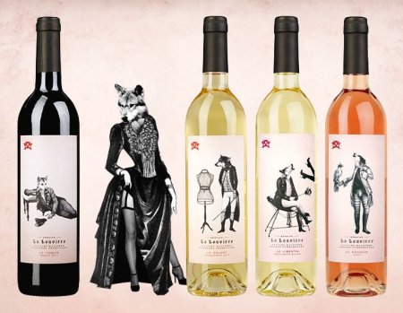 Вино с собакой на этикетке