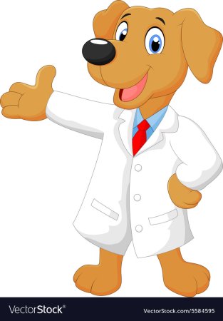 Врач мультяшный собака