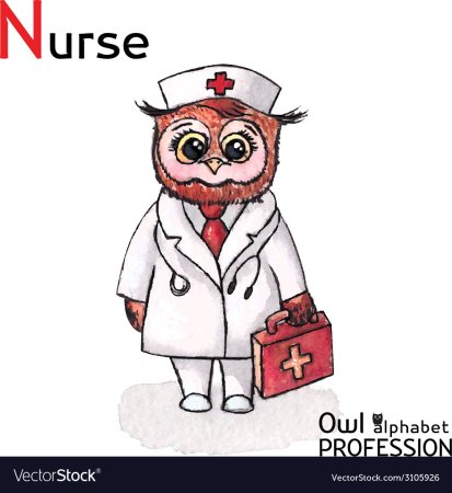 Сова в медицинском халате