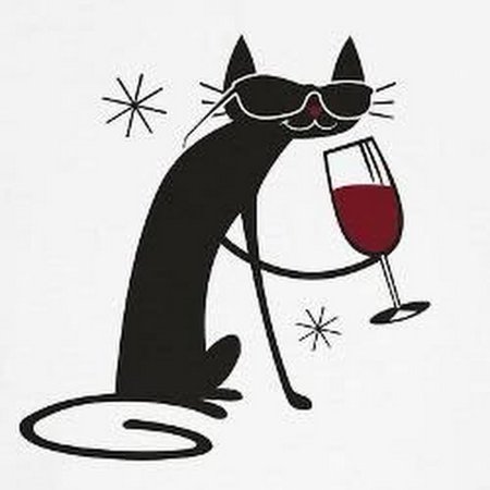 Кот с вином